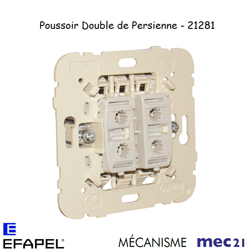 Mécanisme poussoir double de persienne mec 21281