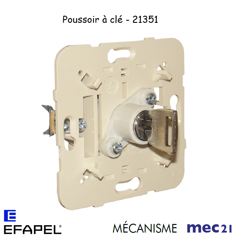 Mécanisme interrupteur poussoir à clé mec 21351