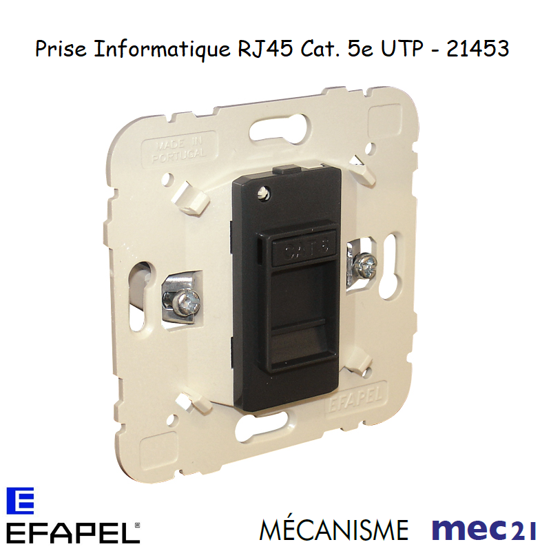 Mécanisme Prise Informatique RJ45 Cat. 5e UTP mec 21453