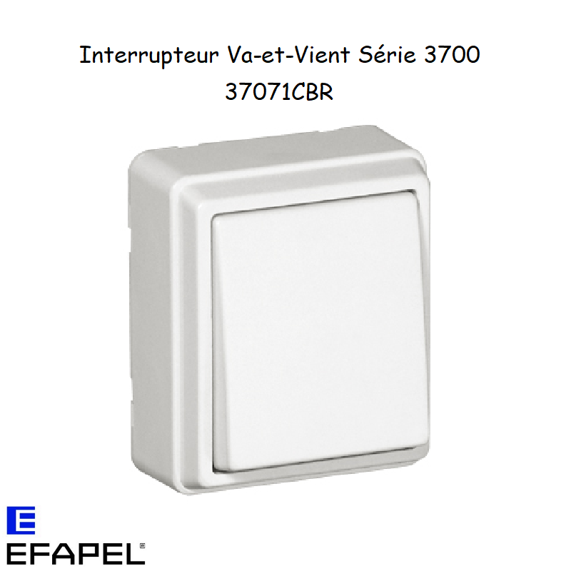 Interrupteur Va-et-vient Série 3700 EFAPEL 37071C