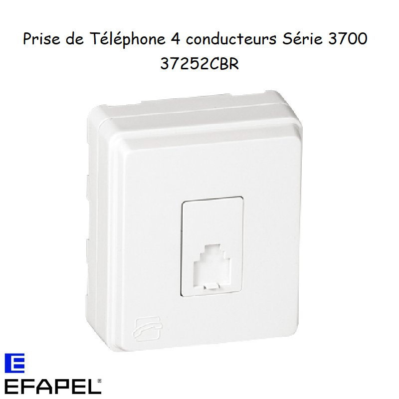 Prise de Téléphone 4 conducteurs Série 3700 EFAPEL 37255C