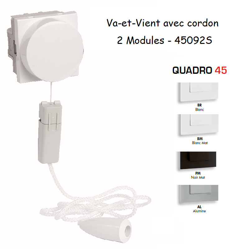 Va-et-Vient avec cordon - 2 Modules Quadro 45092S