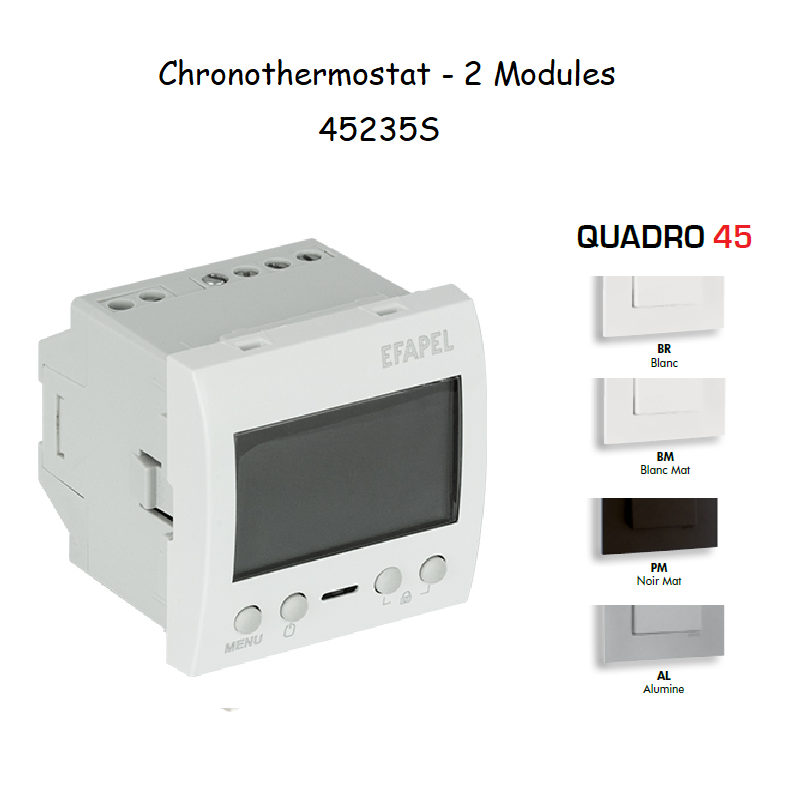 Chronothermostat 2 modules Quadro 45235S