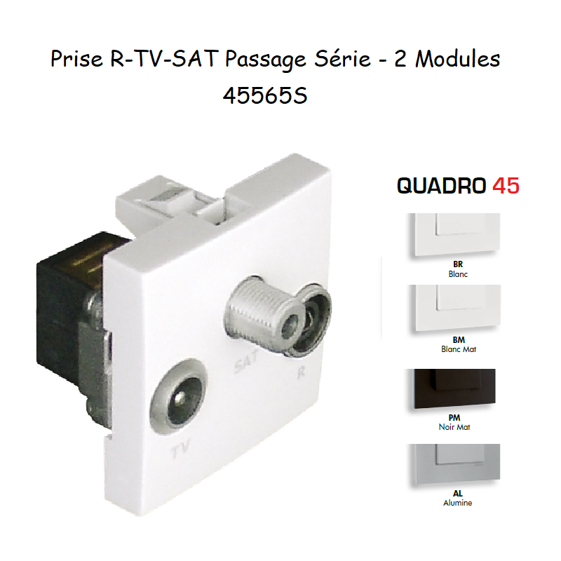 Prise R-TV-SAT Passage Série Quadro 45565S