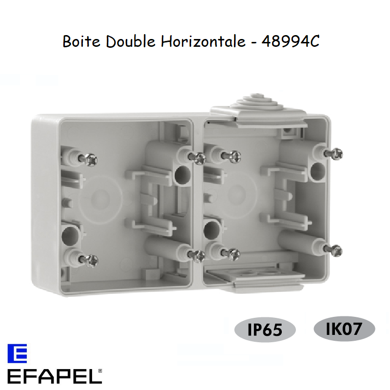 Boite Double horizontale Etanche 48 EFAPEL 48994ACZ