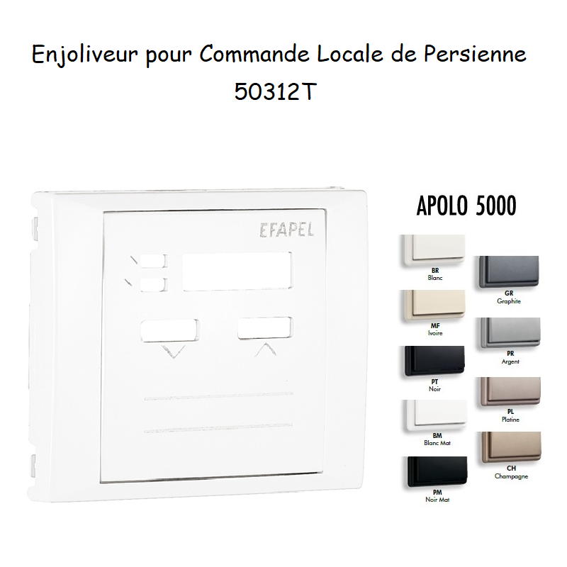 Enjoliveur pour commande Locale de persienne APOLO5000 50312T