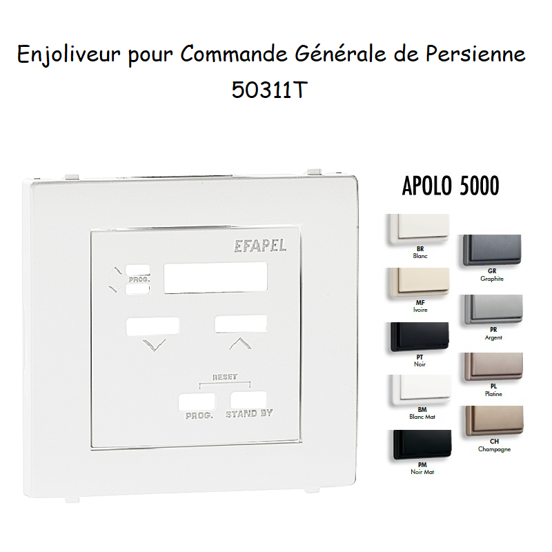 Enjoliveur pour commande générale de persienne APOLO5000 50311T