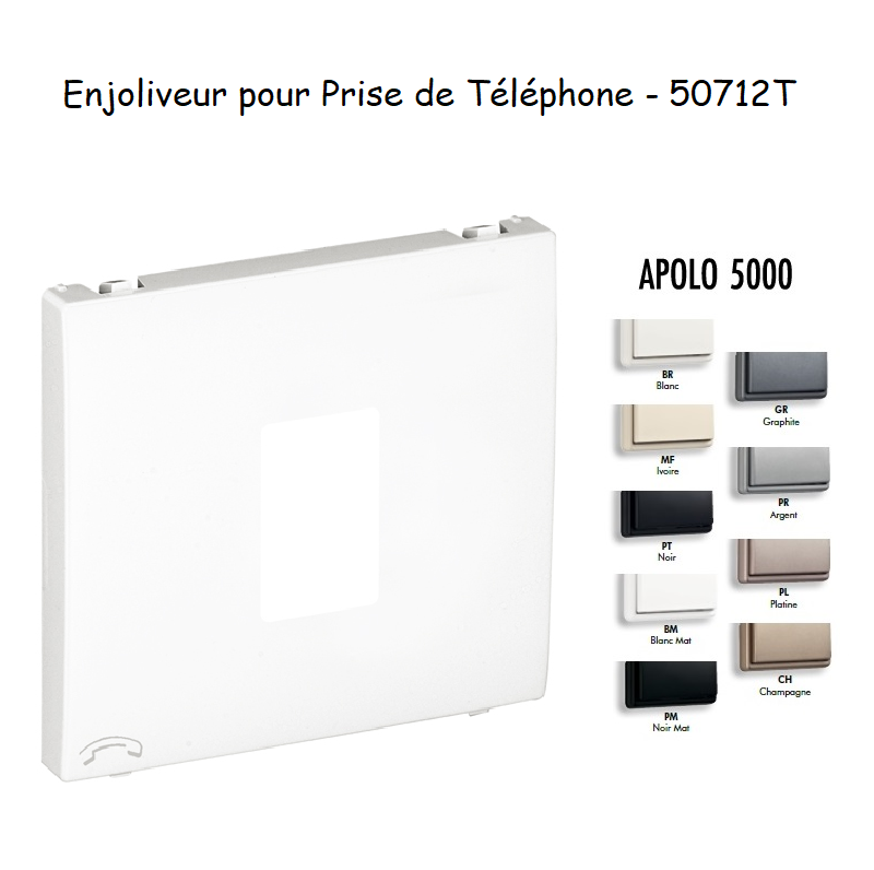 Enjoliveur pour prise de téléphone Apolo 50712T