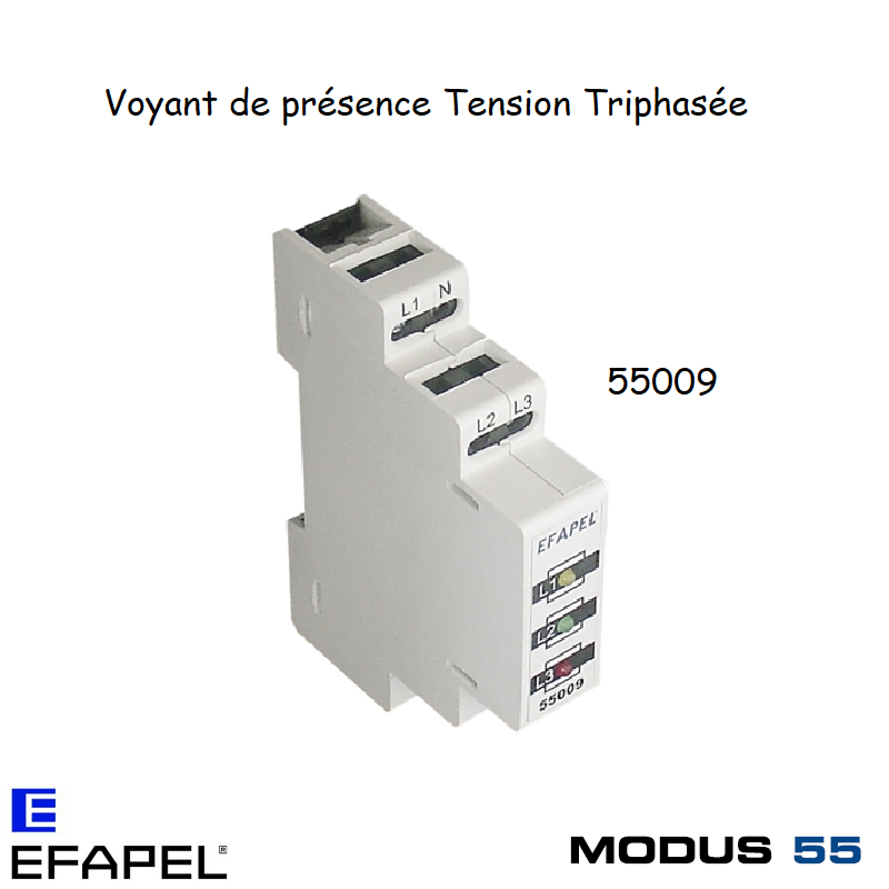 Voyant de Présence Tension Triphasé 55009