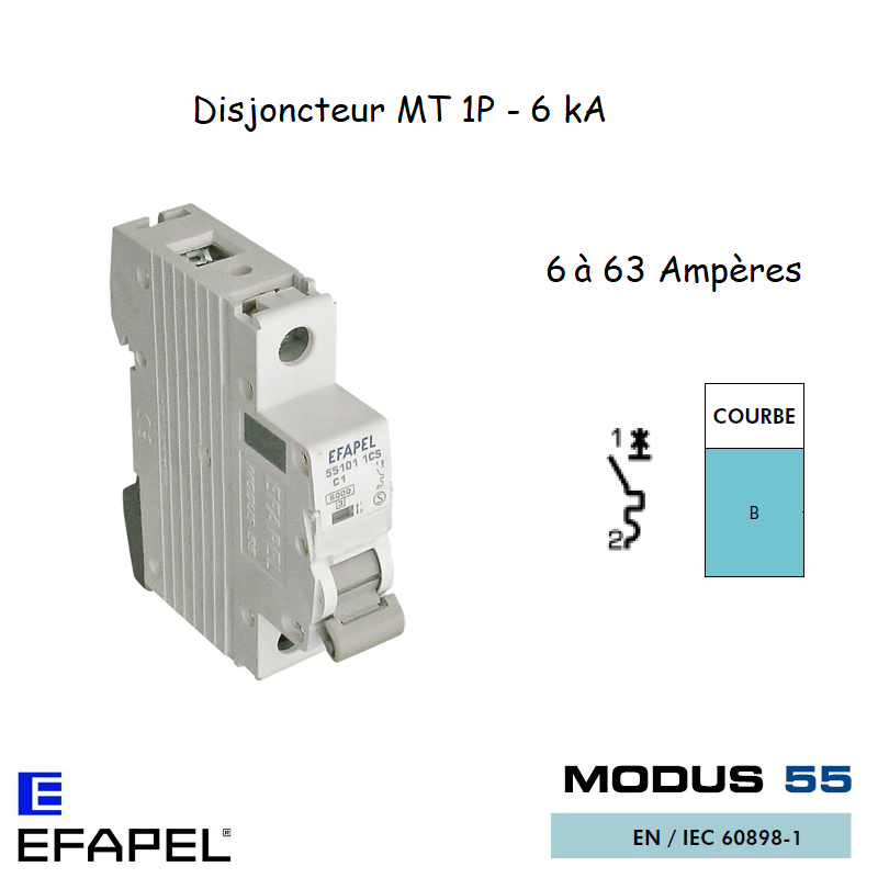 DISJONCTEUR MT SUPER 1P 551XX 1BS