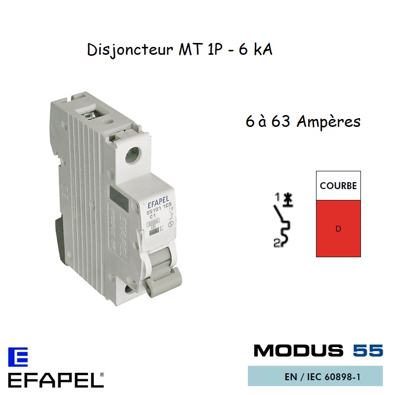 DISJONCTEUR MT SUPER 1P 551XX 1DS