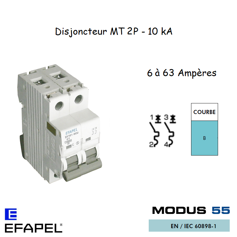 DISJONCTEUR MT ULTRA 2P 551XX 2BU