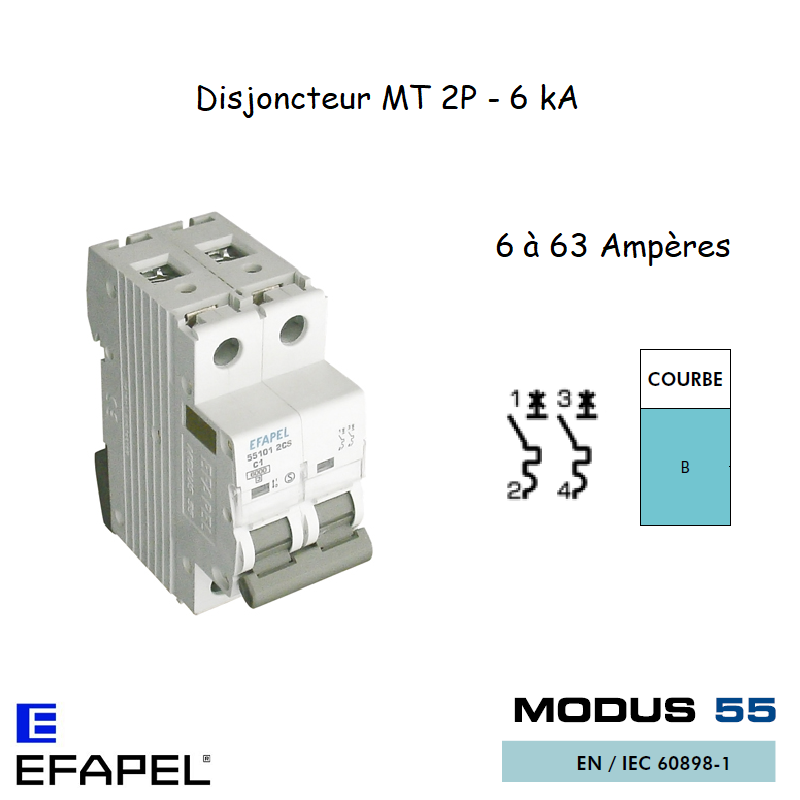 DISJONCTEUR MT SUPER 1P 551XX 2BS