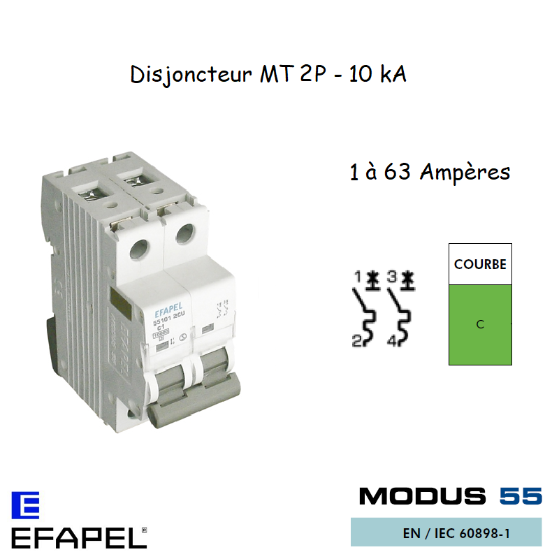 DISJONCTEUR MT ULTRA 2P 551XX 2CU