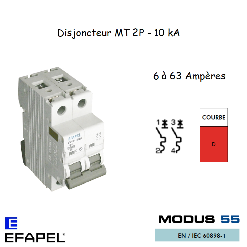 DISJONCTEUR MT ULTRA 2P 551XX 2DU
