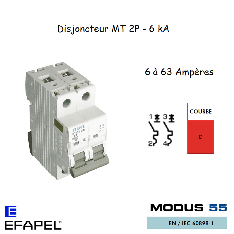 DISJONCTEUR MT SUPER 1P 551XX 2DS