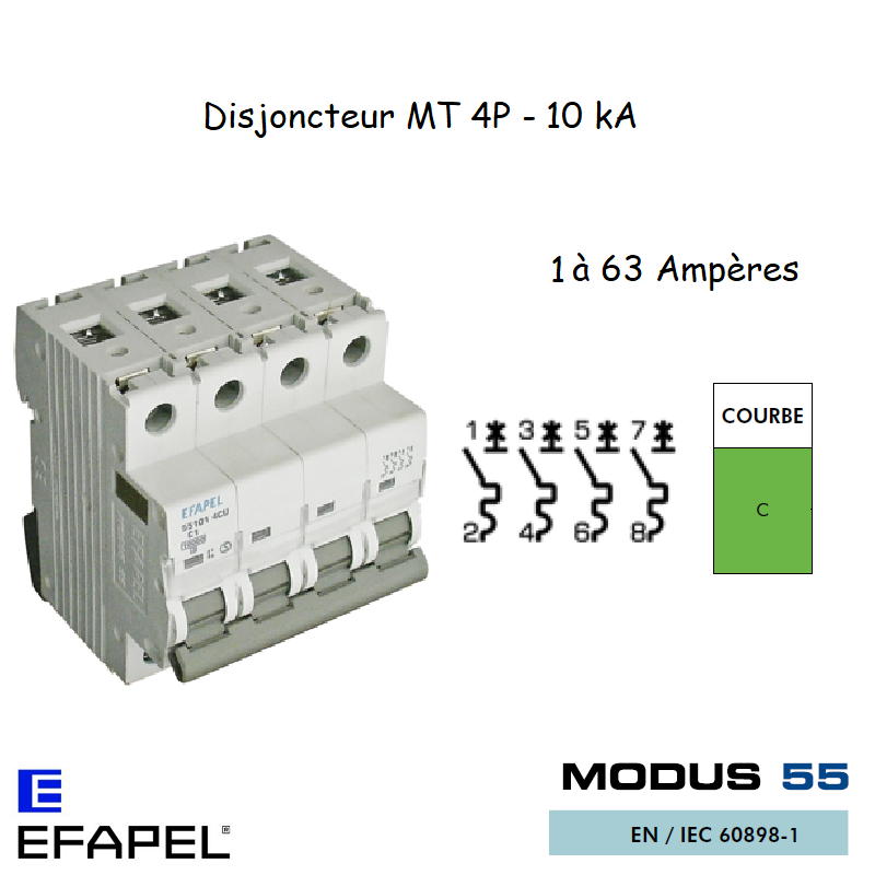 DISJONCTEUR MT ULTRA 4P 551XX 4CU