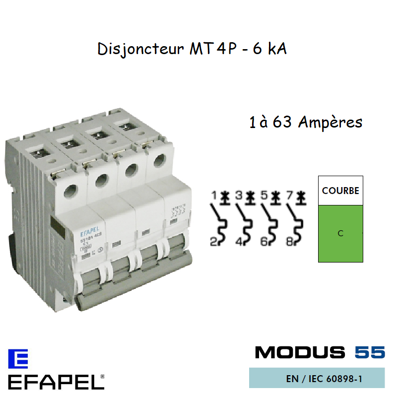 DISJONCTEUR MT SUPER 4P 551XX 4CS