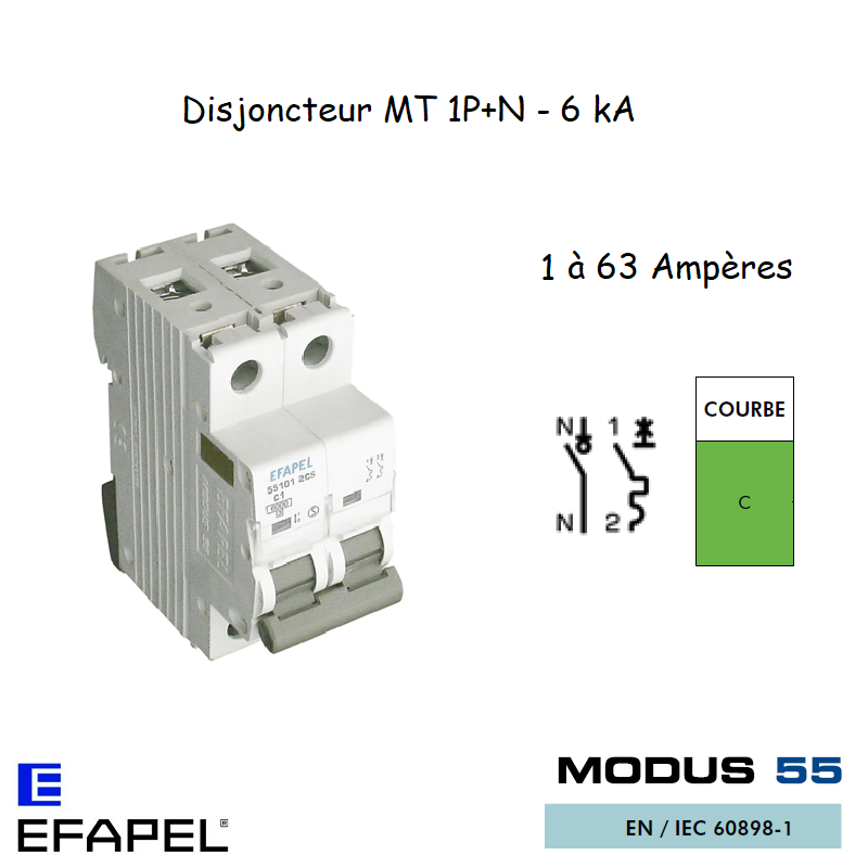 DISJONCTEUR MT SUPER 1P 551XX 6CS