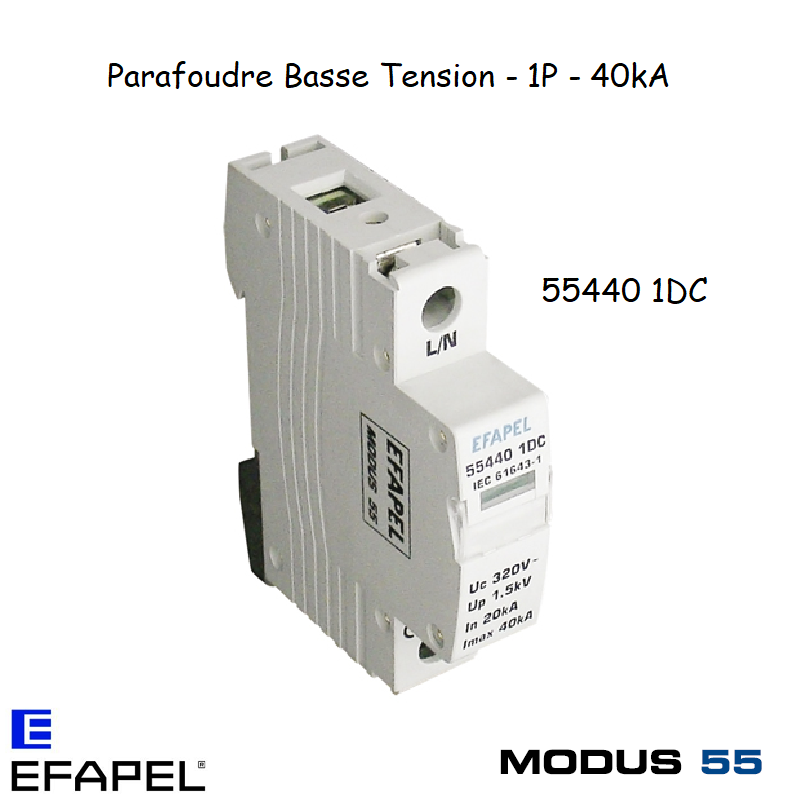 Parafoudre Basse Tension 40kA 55440 1DC
