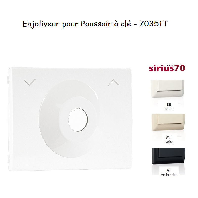 Enjoliveur pour poussoir à clé Sirius70351T