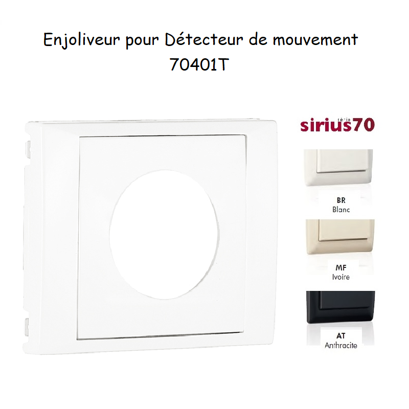 Enjoliveur pour détecteur de mouvement Sirius 70401T