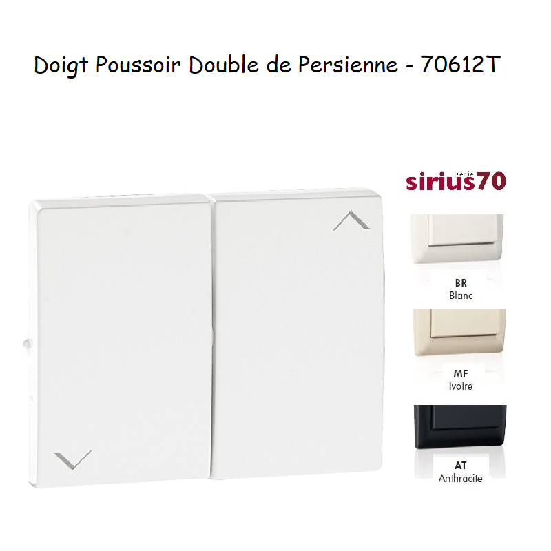 Doigt pour poussoir Double de persienne Sirius 70612T