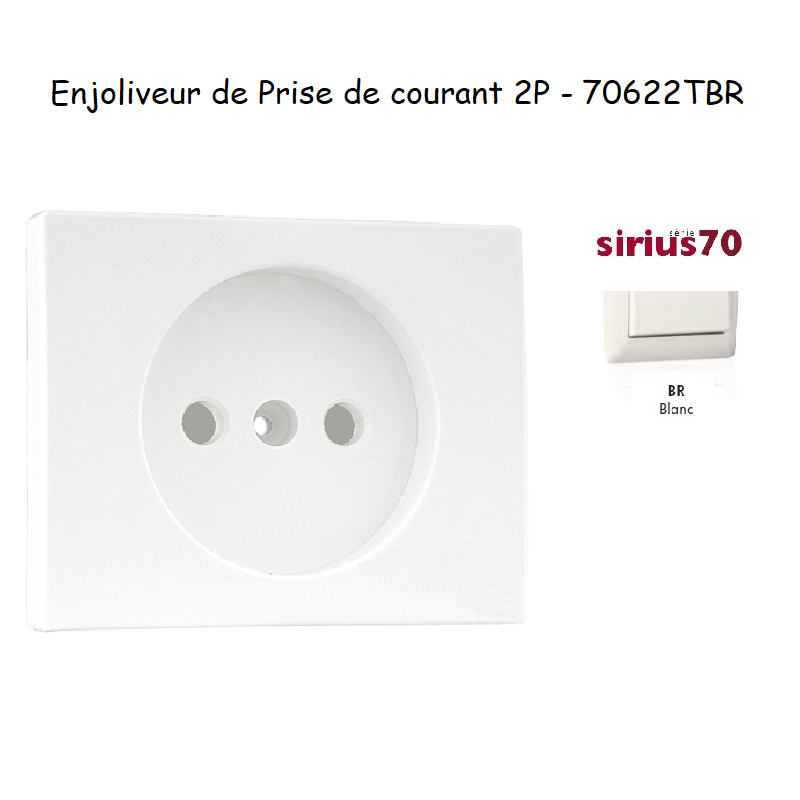 Enjoliveur pour prise de courant Sirius 70622TBR Blanc