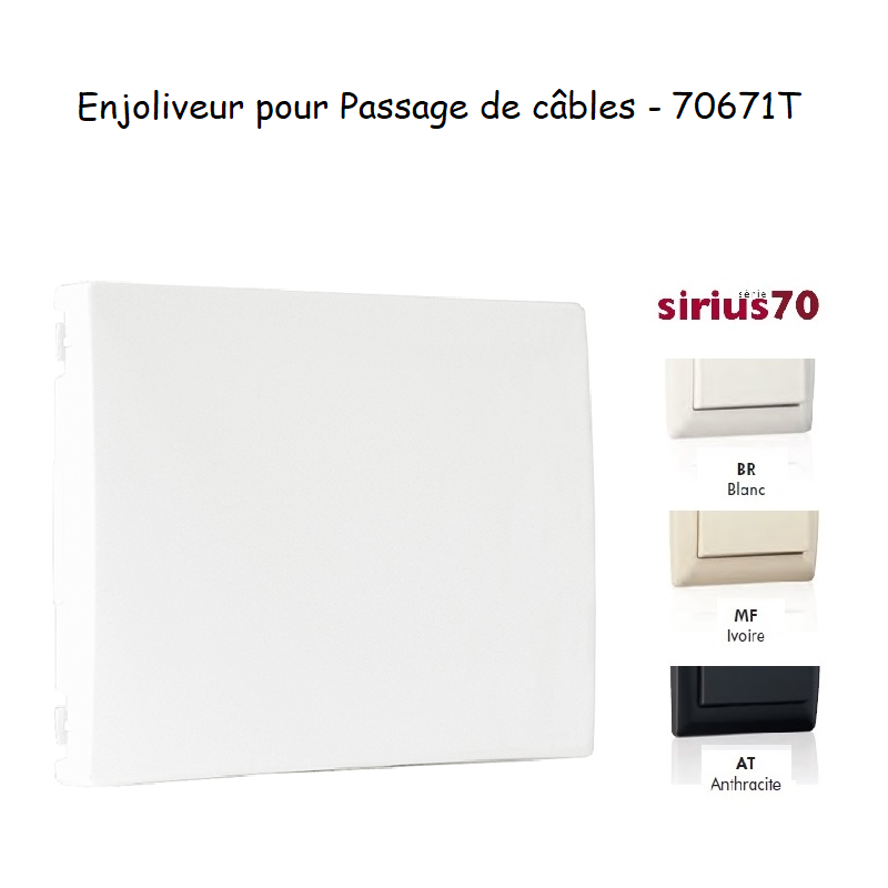 Enjoliveur rosette passage de cables Sirius 70671T