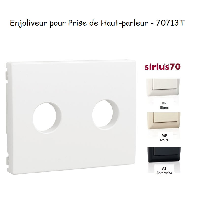 Enjoliveur pourprise de hait parleur avec terminaux à vis Sirius 70713T