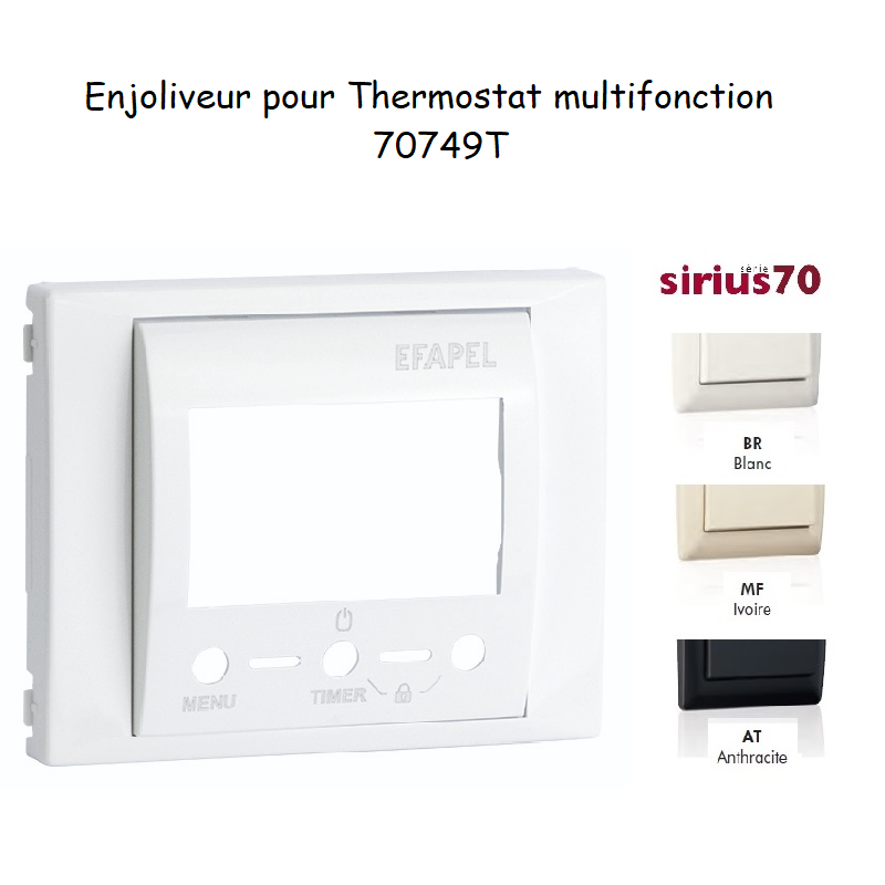 Enjoliveur thermostat avec capteur IR Sirius 70749T