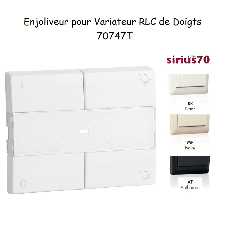 Enjoliveur pour Variateur RLC de doigts Sirius 70 70747T