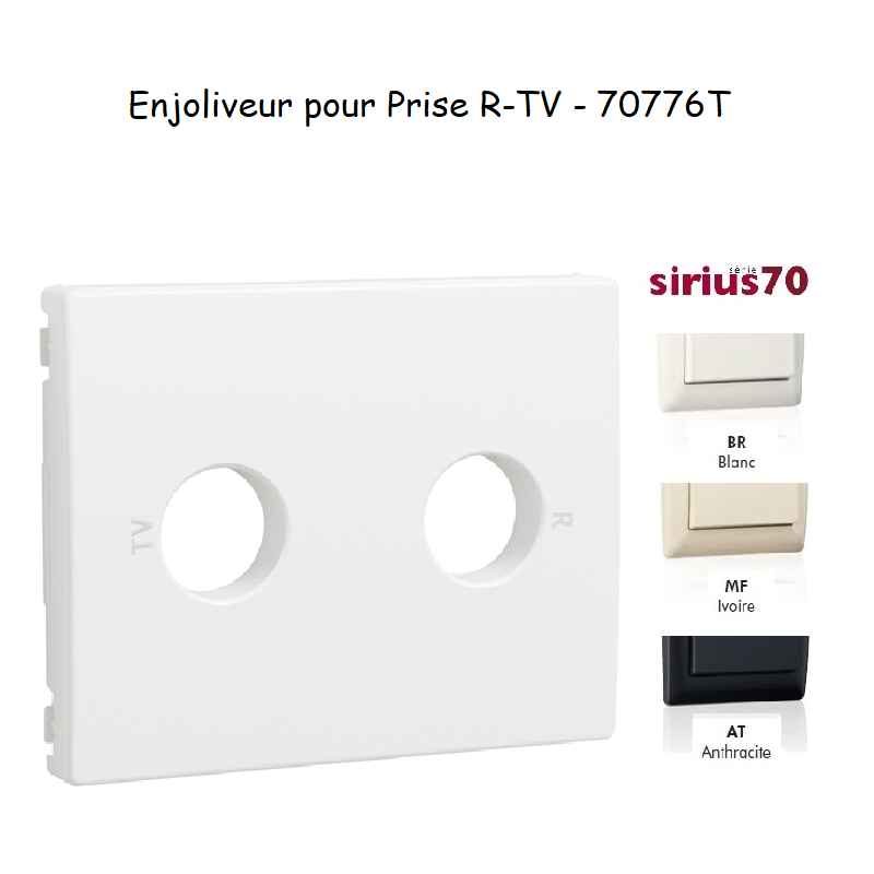 Enjoliveur pour prise R TV Sirius 70776T