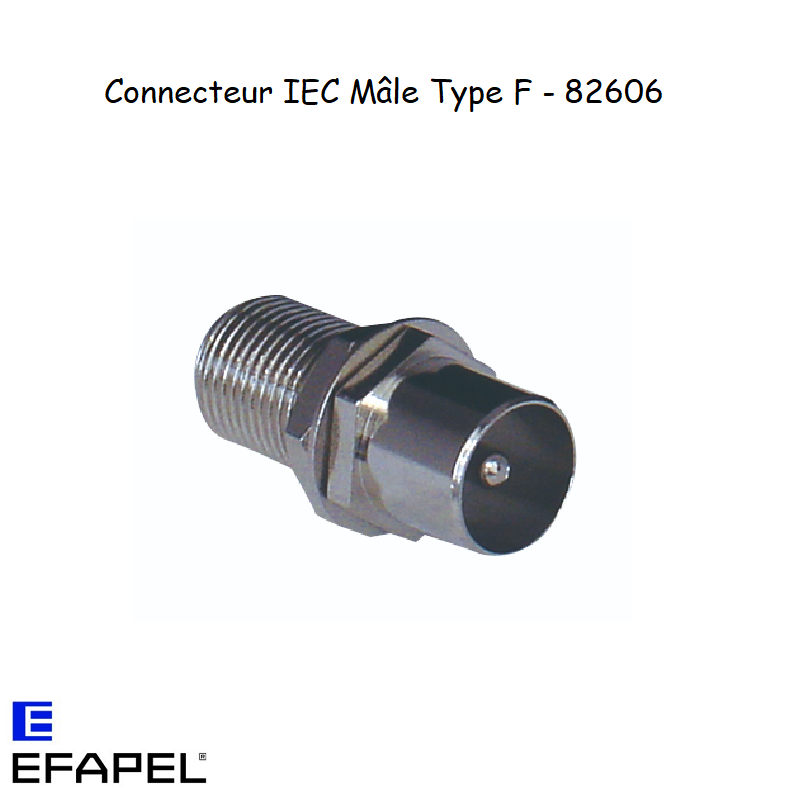 Connecteur IEC Mâle type F 82606