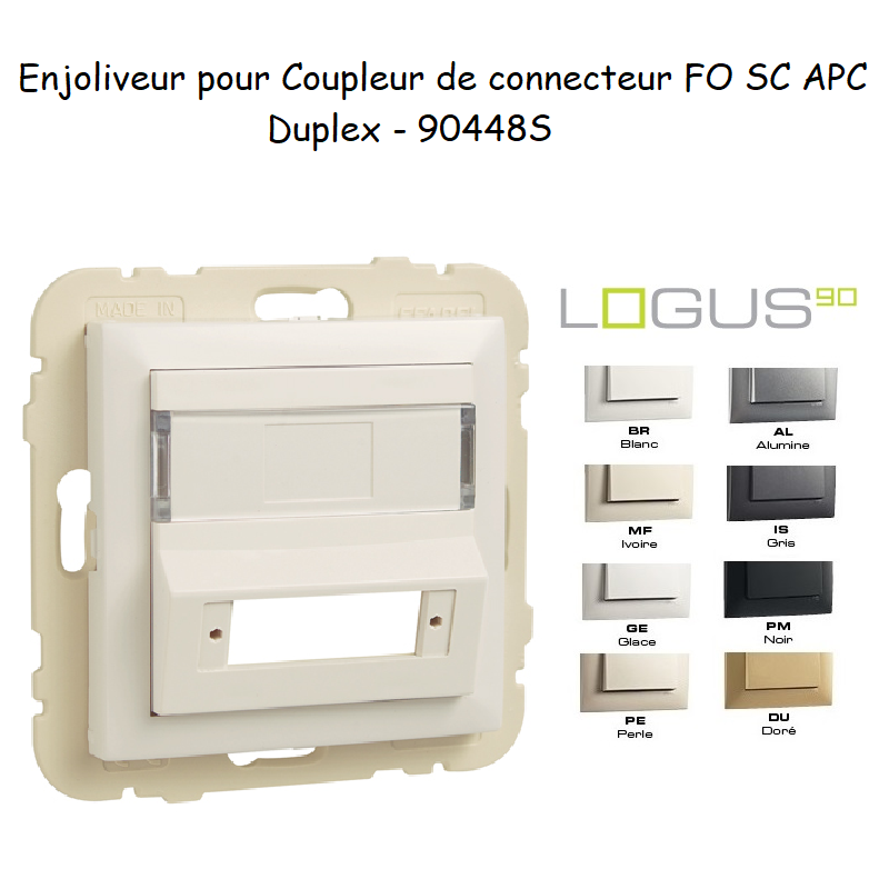 Enjoliveur pour Coupleur de connecteurs FO Logus 90448S