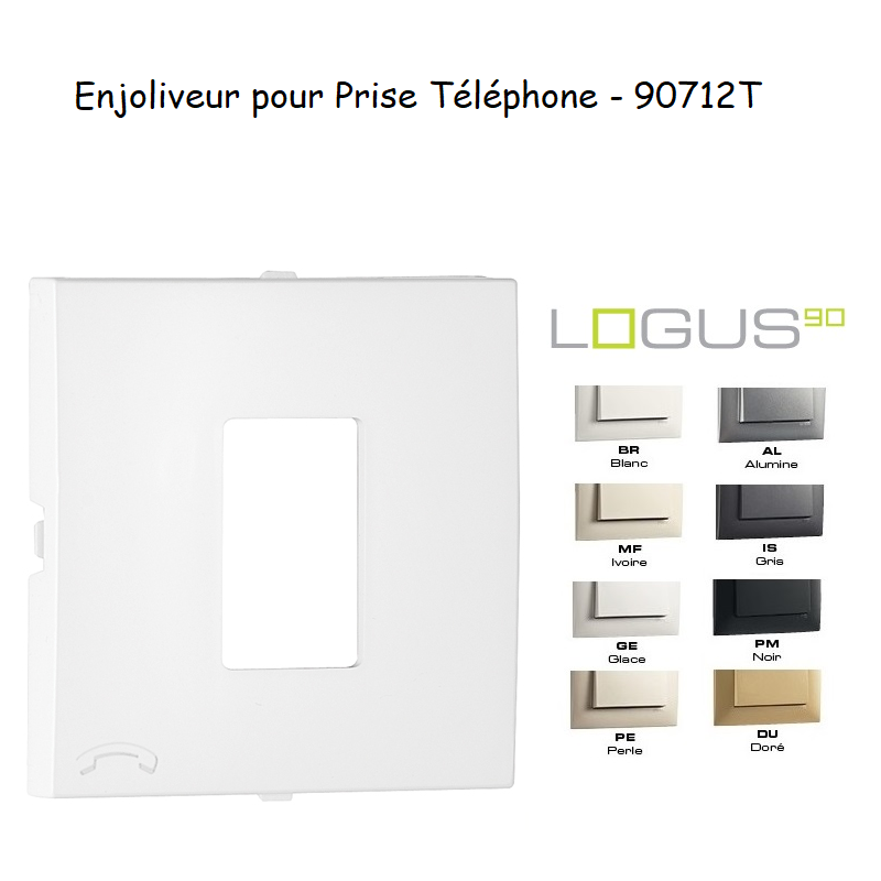 Enjoliveur pour prise de téléphone Logus 90712T