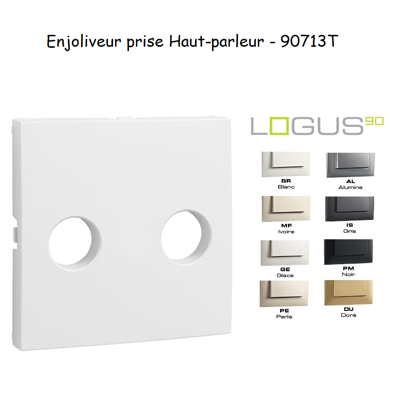 Enjoliveur pour prise de haut parleur avec terminaux à vis Logus 90713T