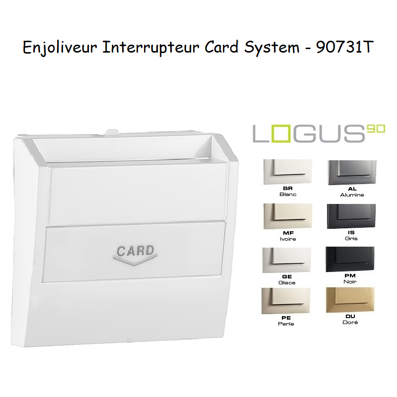 Enjoliveur pour interrupteur card-system LOGUS 90731T