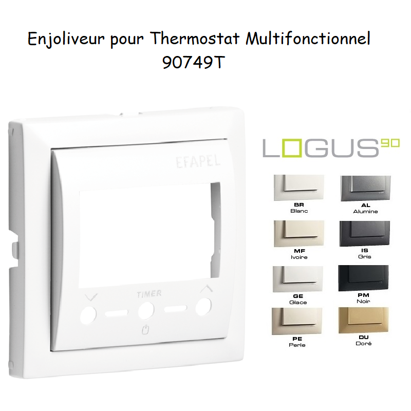 Enjoliveur pour Chonothermostat avec capteur IR Logus 90749 T