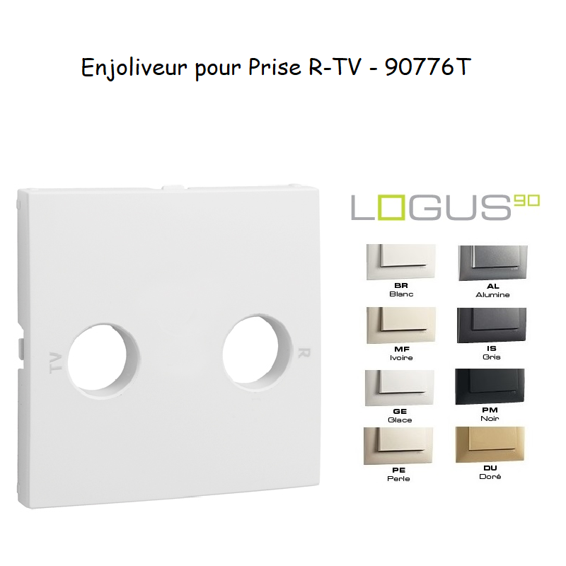 Enjoliveur pour prise R TV LOGUS 90776T