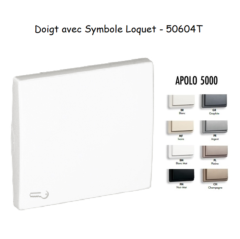 Doigt avec symbole Loquet APOLO5000 50604T