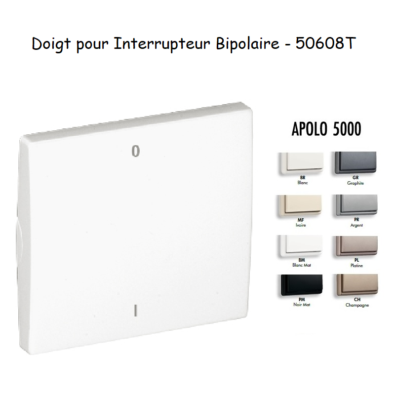Doigt pour interrupteur bipoliare APOLO5000 50608T