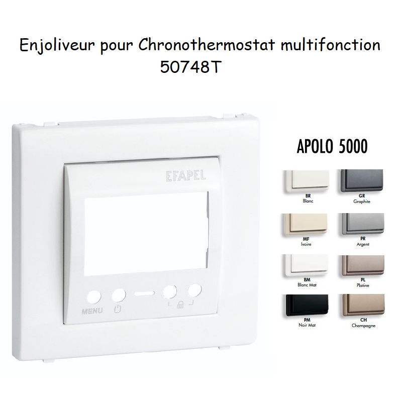 Enjoliveur pour chronothermostatl APOLO5000 50748T