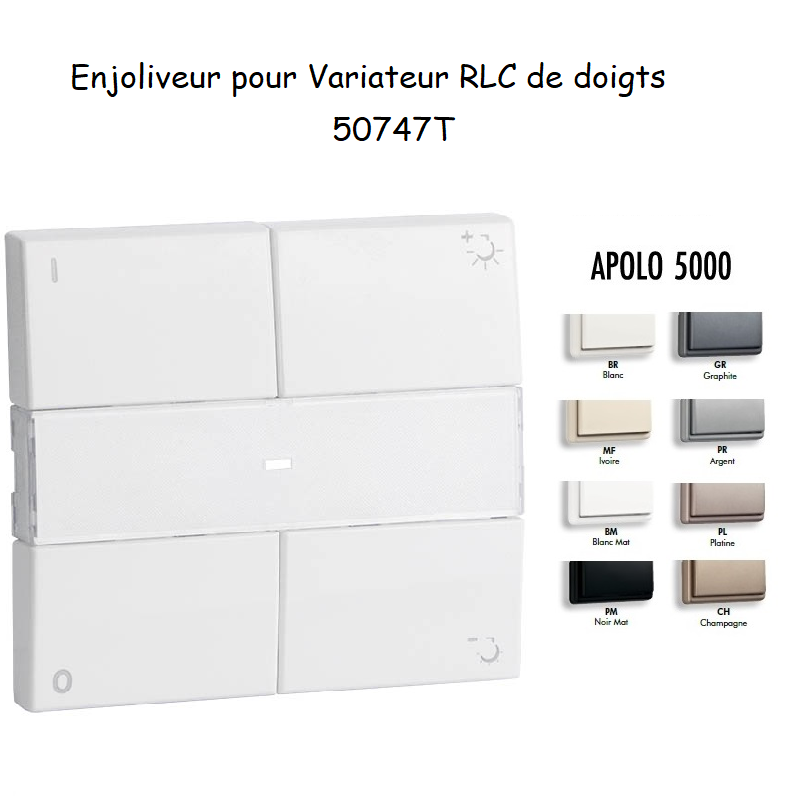 Enjoliveur pour Variateur RLC de doigts Apolo 5000 50747T
