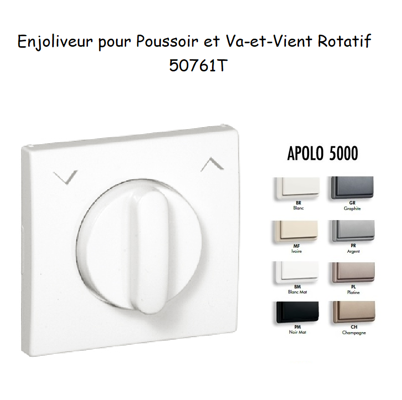 Enjoliveurpoussoir et va-et-vient rotatif APOLO5000 50761T