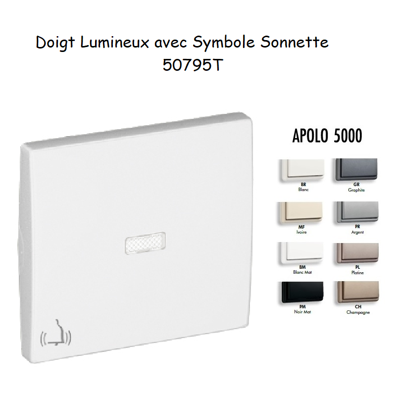 Doigt lumineux Avec symbole Sonnette APOLO5000 50795T