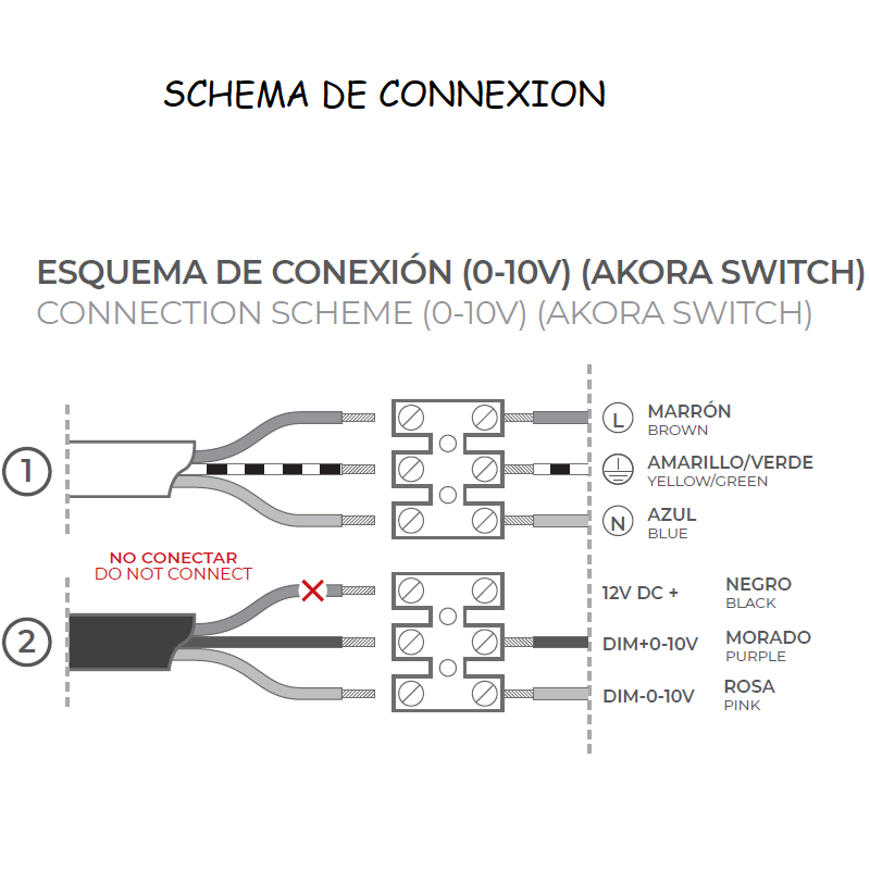 AKORA SWITCH - schéma de connexion