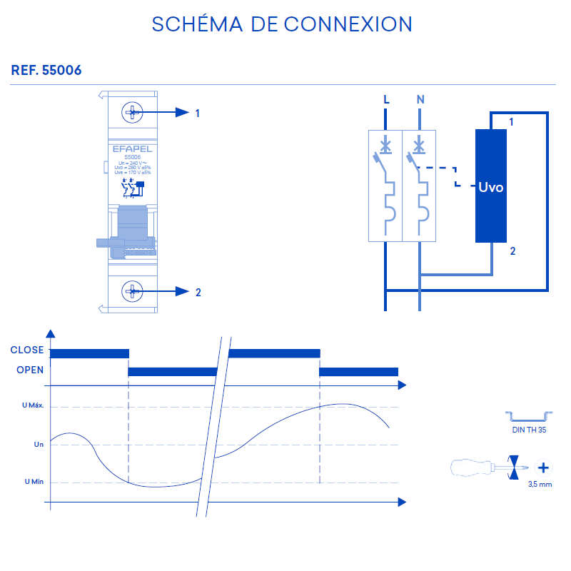 Bobine à émission 55006 Schéma de connexion