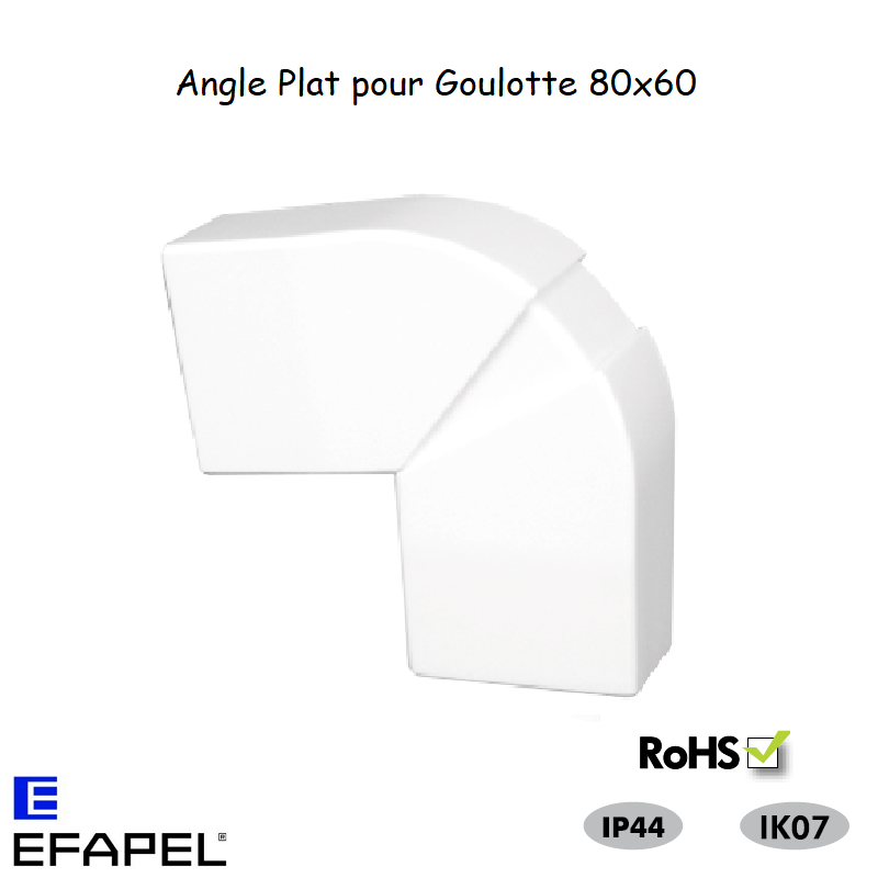 Angle plat pour goulotte série 13 80x60 13063