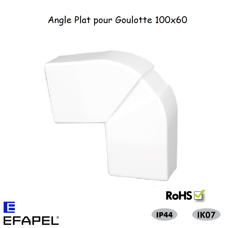 Angle plat pour goulotte série 13 100x60 13083